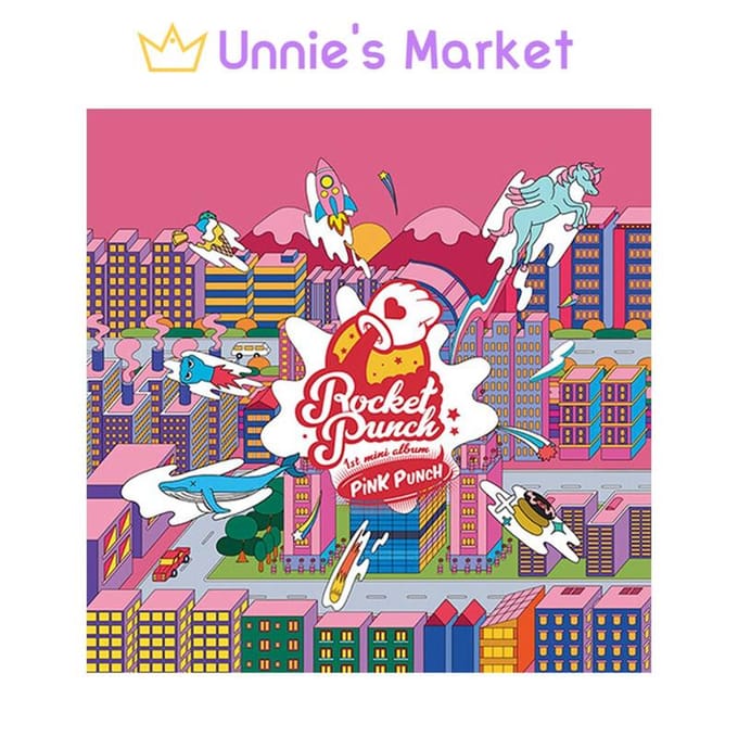 ROCKET PUNCH 1e Mini Album [PINK PUNCH] No poster blue