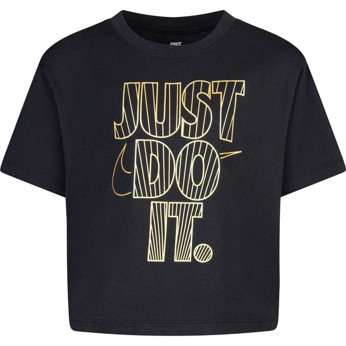 Nike Meisjes Shine Boxy T-Shirt (Zwart)