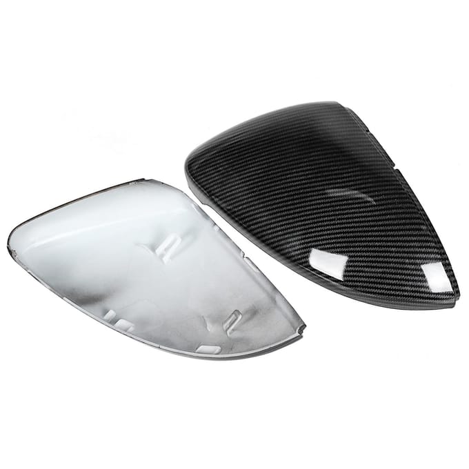 Lot de 2 caches de rétroviseurs en fibre de carbone black