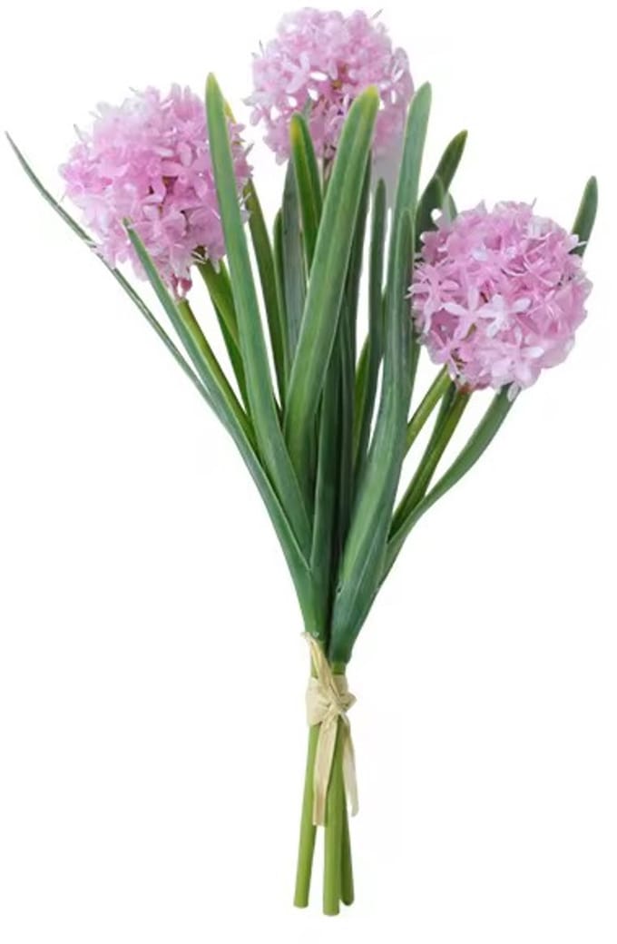 Steelbloem - kunstbloem bosje roze lente uitjes 3 bollen