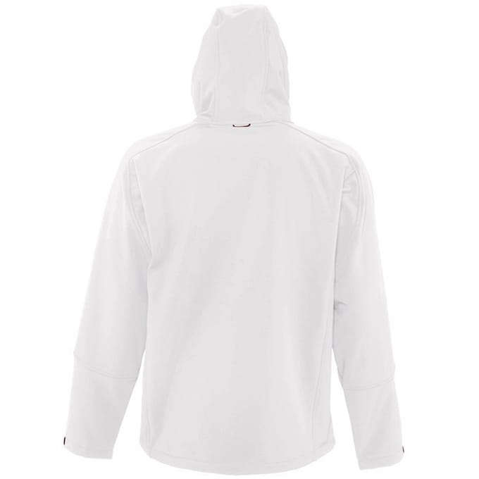 SOLS Heren Replay Hooded Soft Shell Jacket (ademend, winddicht en waterbestendig) (Wit)