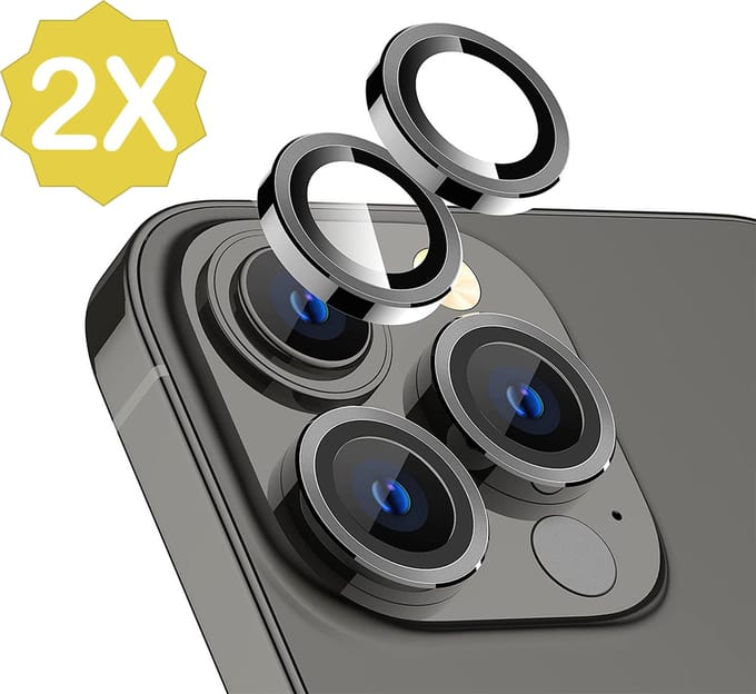 2x Screenprotector Camera geschikt voor Apple iPhone 16 Pro - Beschermglas Camera Glas
