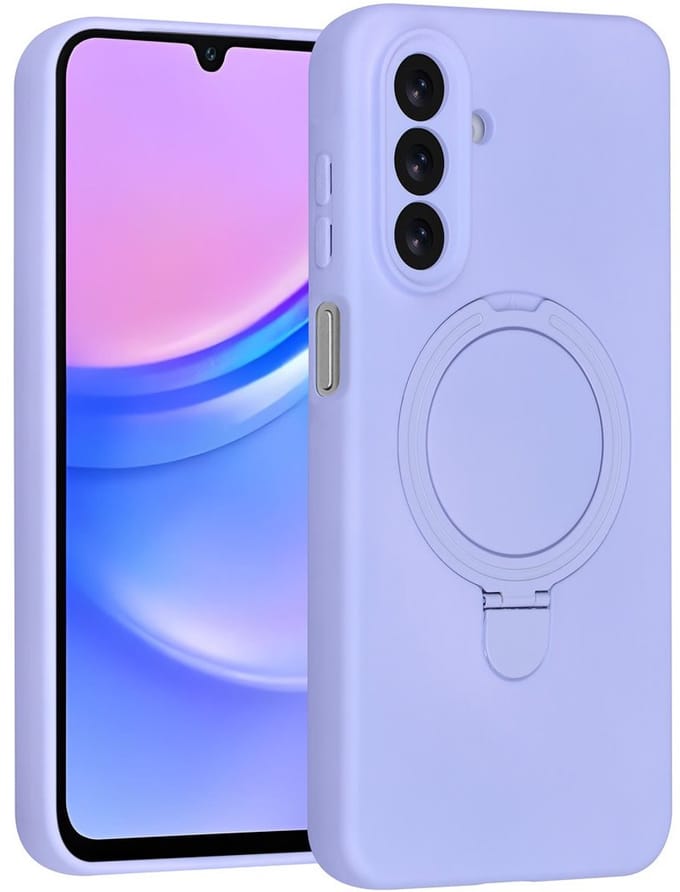 TUNIQ Back Cover - Galaxy A17 - Lilac - Magsafe Ringhouder - Slank Silikon Design