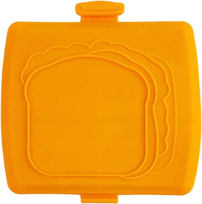 Gegrilde Kaasmaker - Sandwich Pers - Ontbijt Maken - Magnetron Verwarming - 17 cm Breed - Oranje