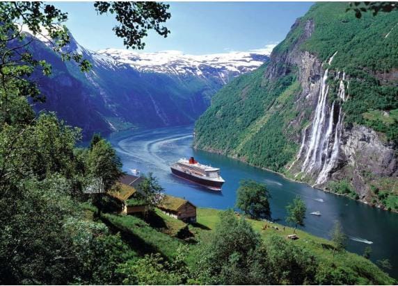Ravensburger puzzel landschap Noors Fjord - 1000 stukjes legpuzzel.