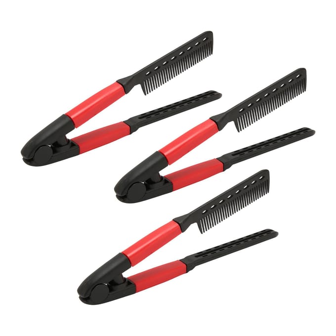 3 stuks V-vormige styling haarkam Hittebestendige haarstijlkam voor red