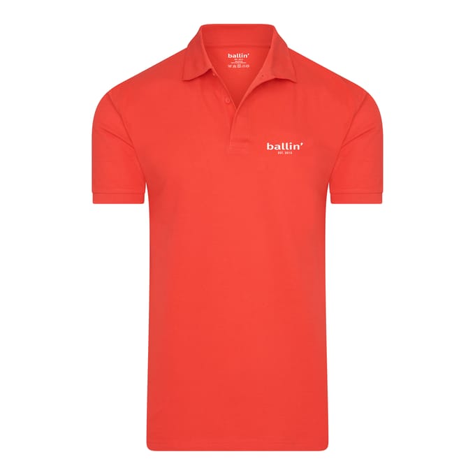 Ballin Est. 2013 - Heren Polo SS Basic Polo - Rood - Maat L