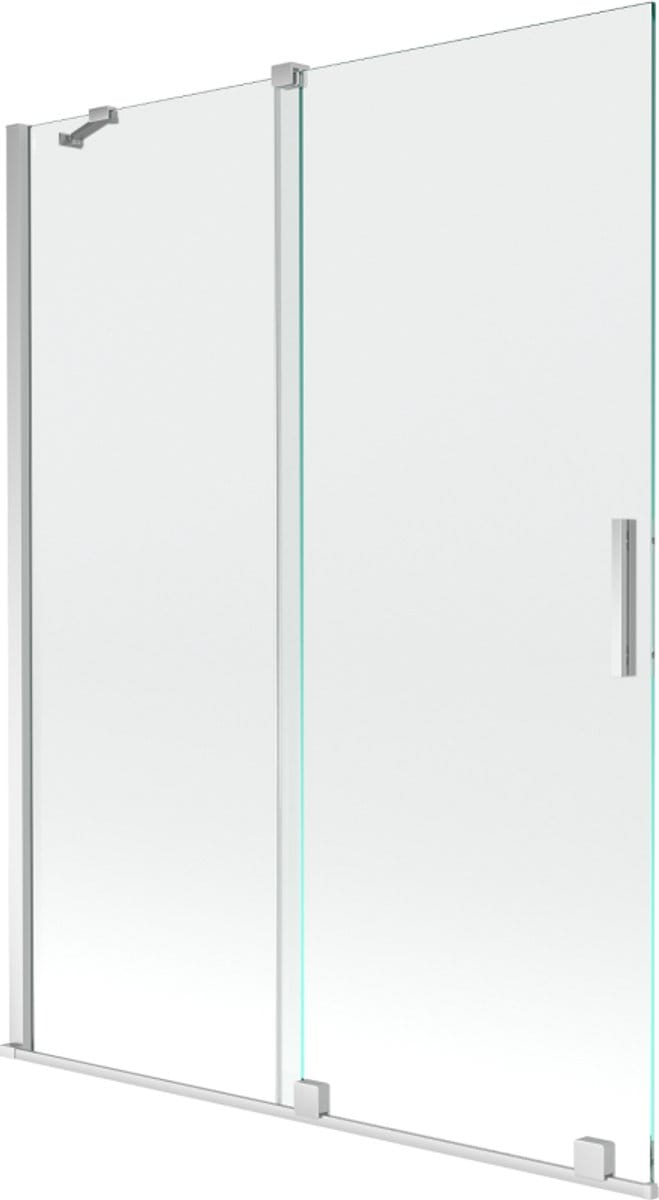 Mexen Velar badwand met 2 schuifbare panelen 130 x 150 , transparant, chroom - 896-130-000-01-01