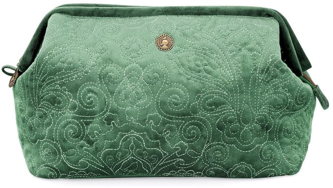Pip Studio - Cooper - Quiltey Days - Make-up Tas - Toilettas - Groen - Fluweel / Polyester - Beauty Case - Dames - 30x13,8x20,7cm