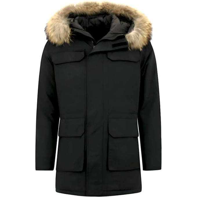Enos Parka winterjas met grote echte bontkraag