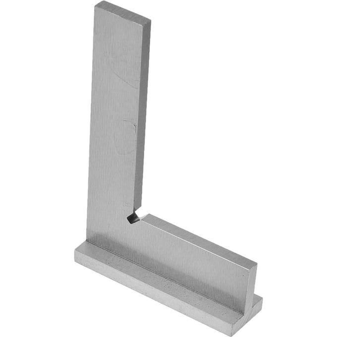 Règle d'angle Équerre d'ingénieur Haute précision Acier inoxydable 90 degrés avec siège(150x100mm) gray