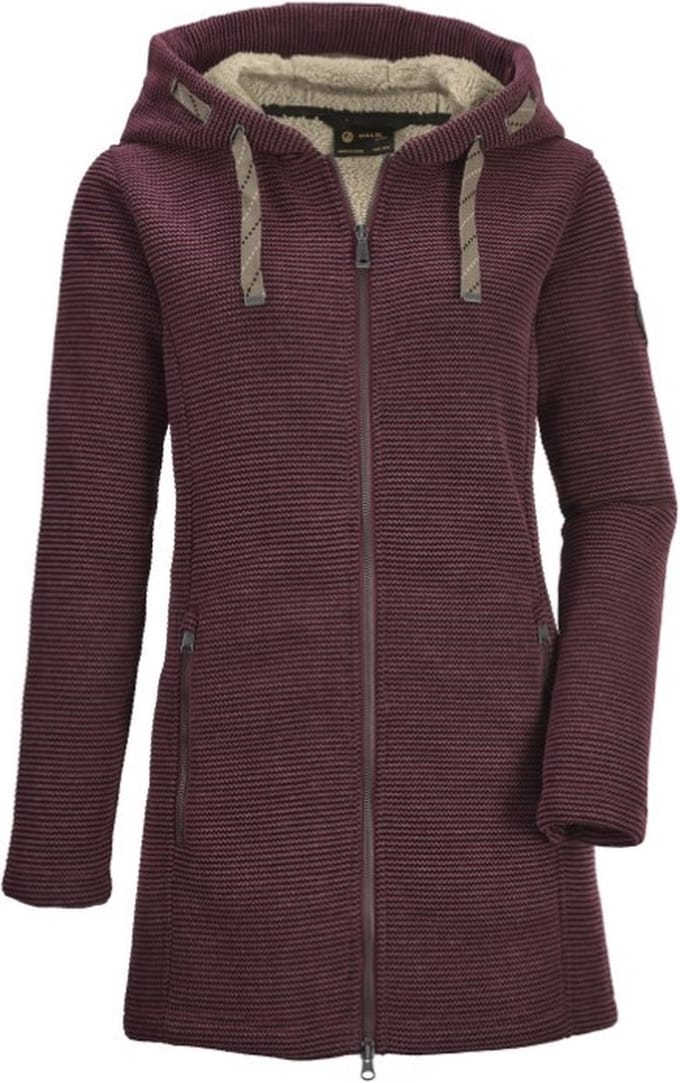 Killtec dames vest - Gevoerd vest dames - knitted/gebreid - 37640 - rood - maat 40