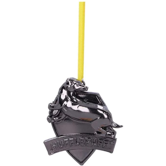 Nemesis Now - Harry Potter Hufflepuff Crest (Silver) kerstversiering