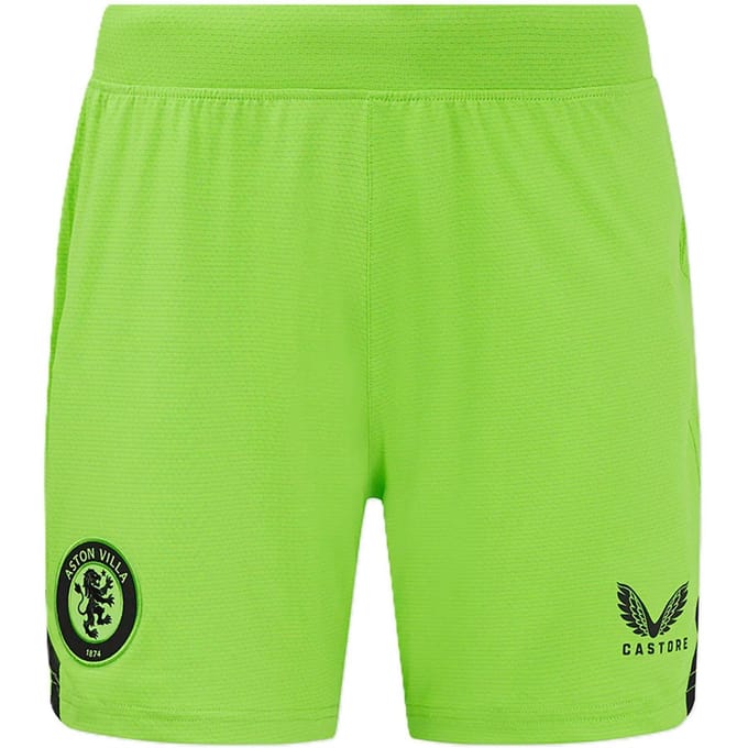 Castore Dames/Dames Aston Villa FC keepershort (Groen/Kaviaar)