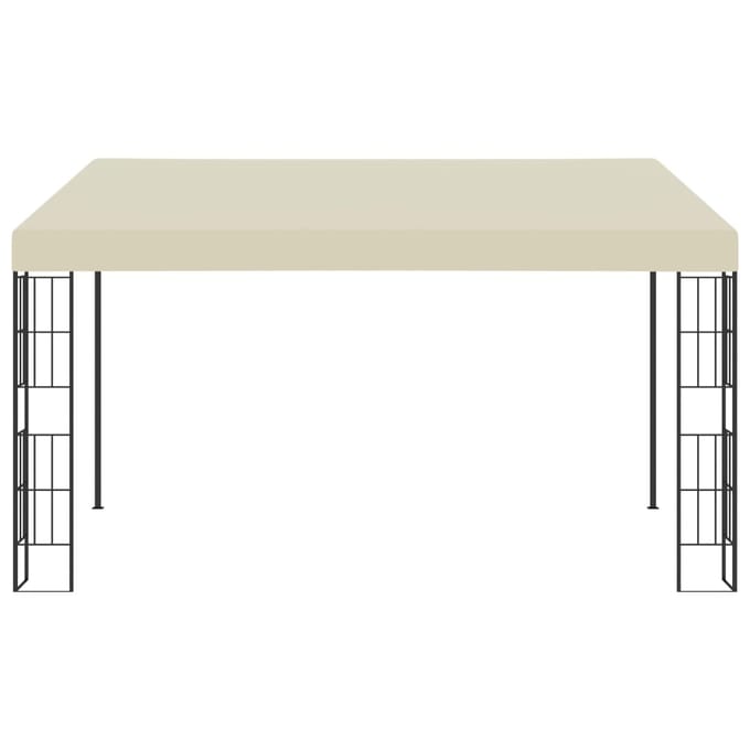 vidaXL Wandprieel 3x4 m stof crèmekleurig