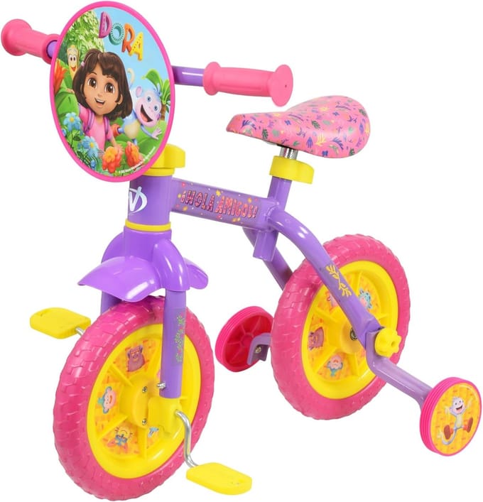 Kinderfiets 2-in-1 - Loopfiets Trainingsfiets - Leren Fietsen - Afneembare Pedalen - 10 inch - Multicolor