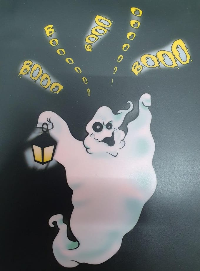 Halloween LED T-shirt Equalizer - Zwart - Spook - S