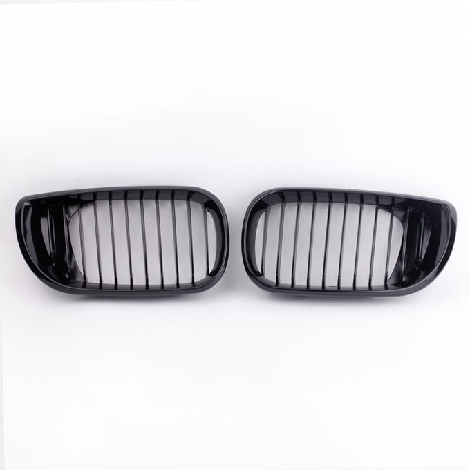 2 Stuks Glanzend Zwarte Nier Voorgrille zwart