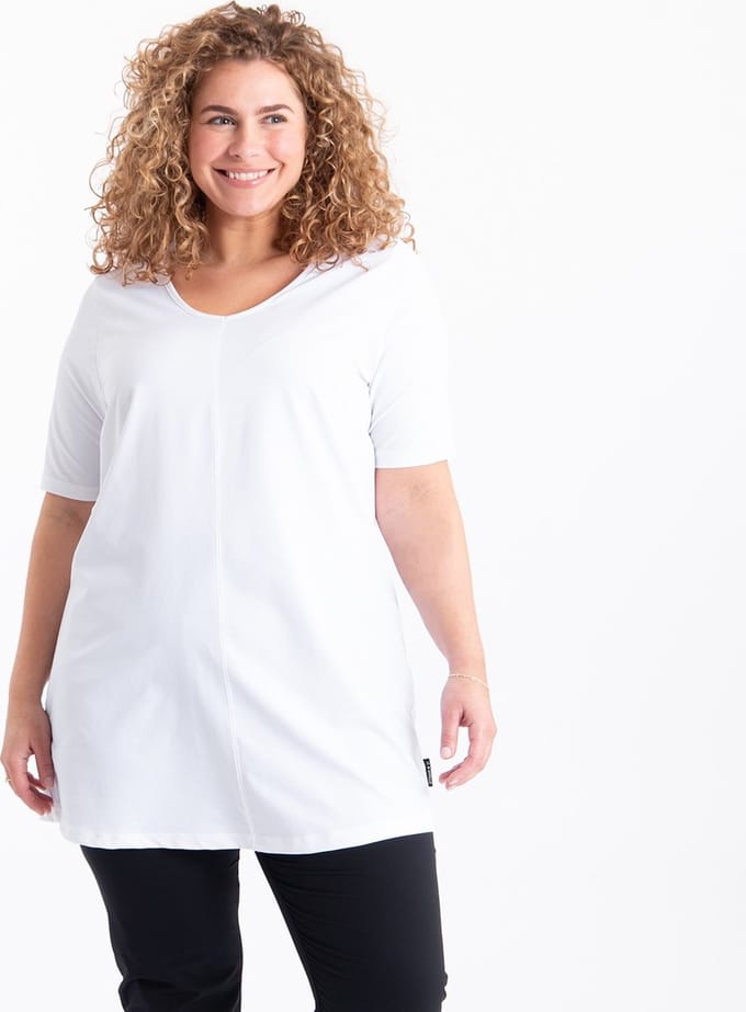 Je m'appelle Travelstof Top - Dames - Wit - Maat 44