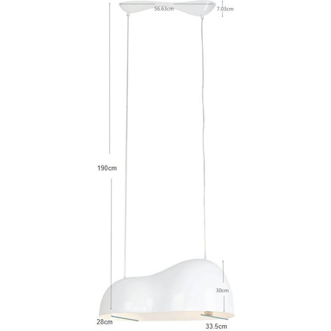 KARE hanglamp Cloud, zilver, glas, 2-lamps, GU10