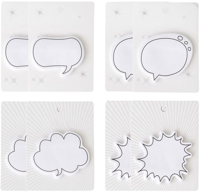 Allecto - Bubble Sticky Notes - Notities - Compact formaat - 240 stuks - Kantoor en thuis - Gespreksvormen - Creatief noteren