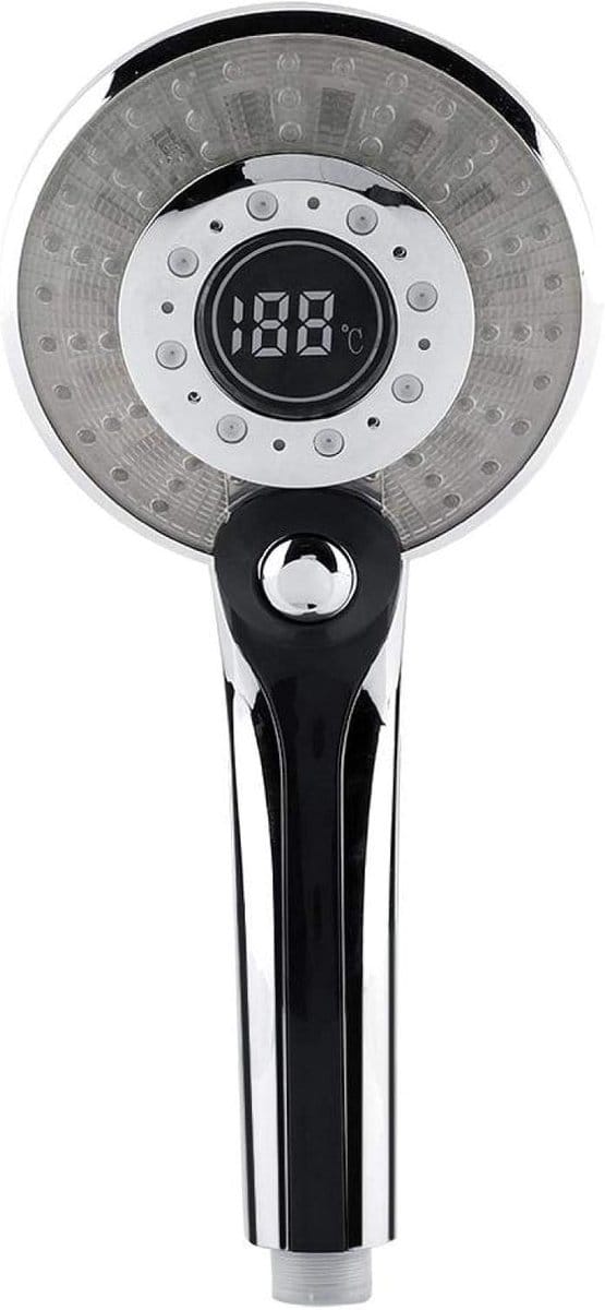 Shower Head, LED Shower Head, Hand Shower Head, 3 Spray Modes Digital Display with 3 Colours Temperature Control LED Light, for Home, Hotel