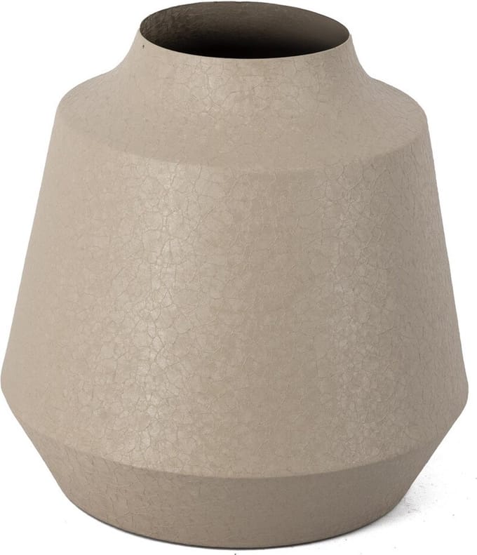 HomeBound by KY | Metalen vaas sand texture | bloemenvaas sand