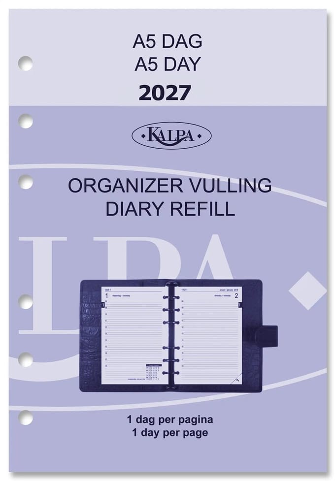 Kalpa 6201-27 210 x 144 mm 2027 A5 Planner Vulling NL EN