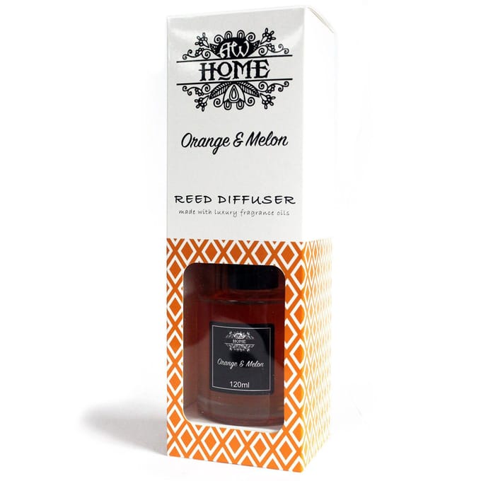 AW Geurstokjes - Sinaasappel & Meloen - 120ml - Aromatische Riet Diffuser - Aromatherapie