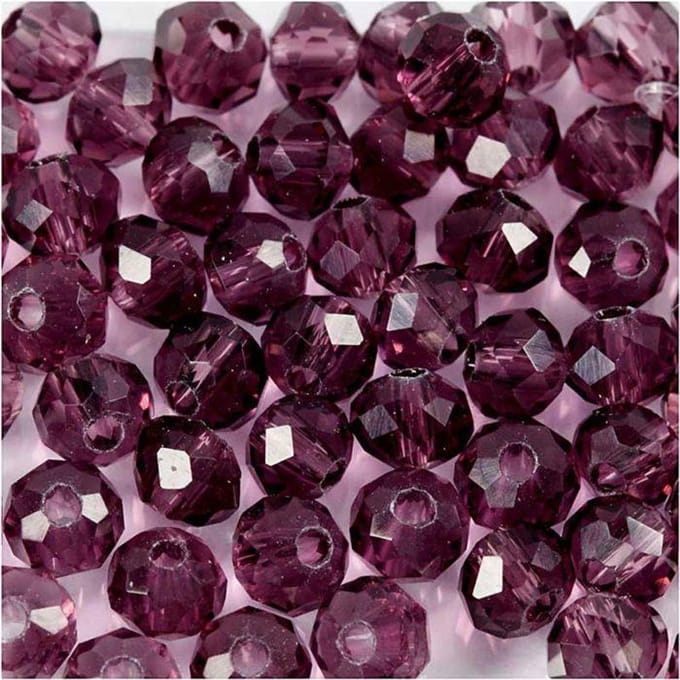 Creativ Company Faceted Beads Purple 45pcs.