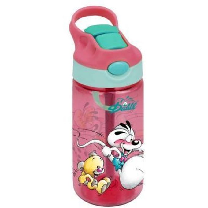 Diddl waterfles 450ml roze Drinkflessen