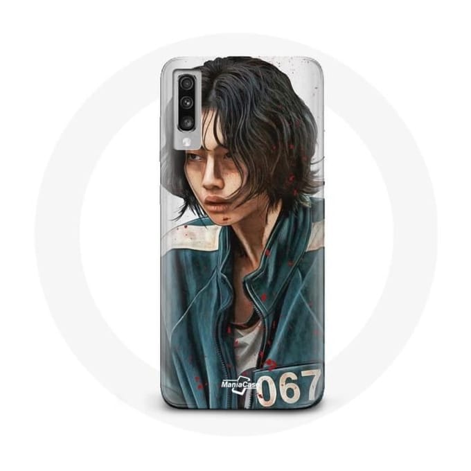 Coque pour Samsung Galaxy A50 Squid Game Kang Sae Byeok Numéro 067