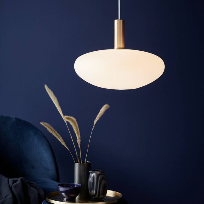 Nordlux Hanglamp Alton met glazen kap, opaal, Ø 35 cm