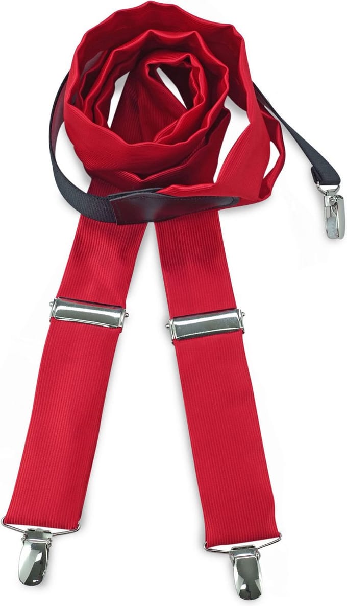JB Collection - Bretels - bretels polyester stof rood repp - rood