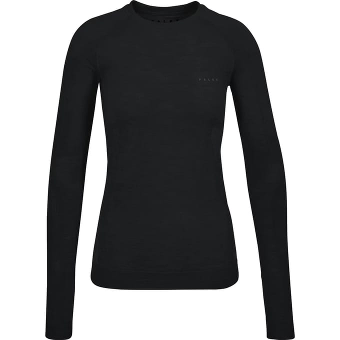 FALKE Wool-Tech Light warme en koude temperatur wol functioneel materiaal Top van onderlaag dames zwart - maat S
