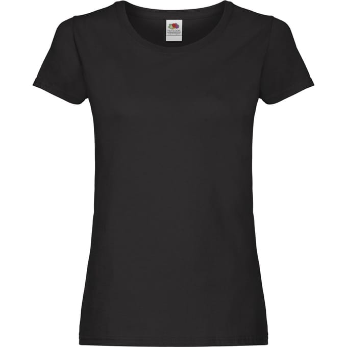 Fruit of the Loom Dames/Dames T-Shirt (Zwart)