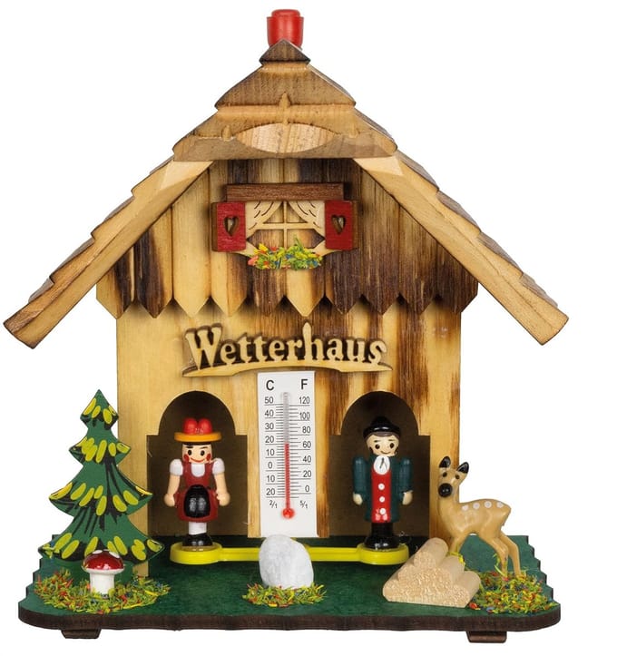 Weerhuisje Houten Weerstation met Thermometer