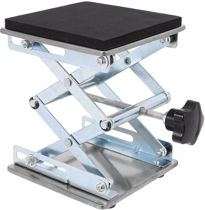Laboratorium Hefplatform - Schaarlift Tafel - Experimentele Toepassingen - Handmatige Hoogteverstelling - 15x15x8.5 cm