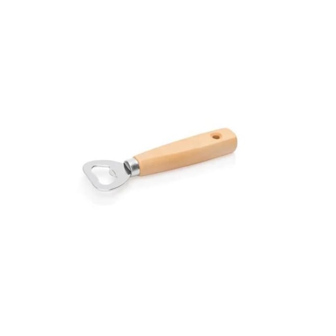 Ouvre-bouteille en bois avec œillet de suspension ergonomique