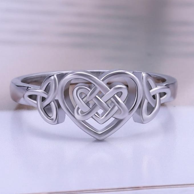 Retro Keltische Knoop Keltische Ring Viking Sieraden Maat 6 - 10 7 gray