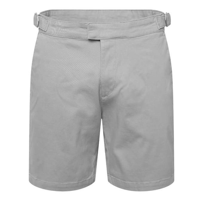 Duck and Cover Everett effen chino-short voor heren (Lichtgrijs)