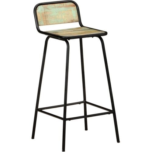 vidaXL - Barstoelen - 4 - st - massief - gerecycled - hout