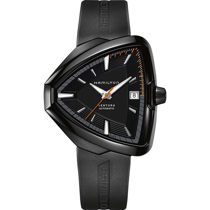 Hamilton Khaki Field Automatisch Mechanisch Uurwerk Black Cat 80ste Verjaardag Editie Horloge Herenhorloges Staal Rubber H24585331 Regular Watch Box black