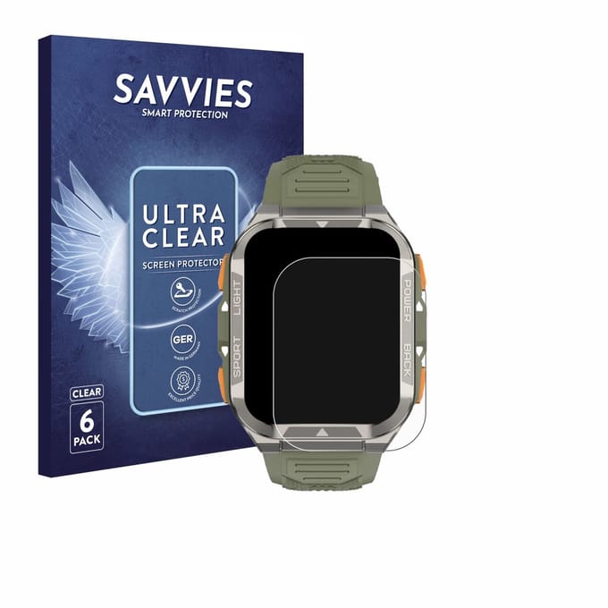 Savvies - Screenprotector voor Blackview W80 Pro 1,91" - Folie Beschermfolie transparant 6 Stuks