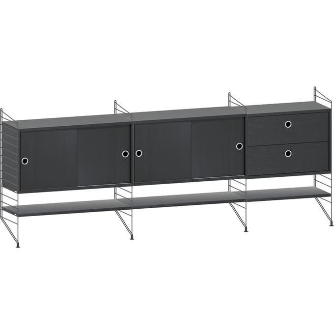 String Furniture - Rekcombinatie 6 - zwart - zwart