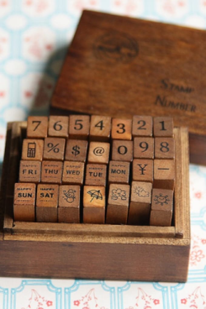 Antique style diary stempelset - Bullet Journal Stempels - Planner Stempels - Agenda Stempel - Journal Stamps
