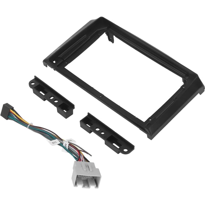 Cadre de panneau de navigation de voiture Kit de tableau de bord Plastique ABS Remplacement sans couture pour Aveo 2007 ?2011 black