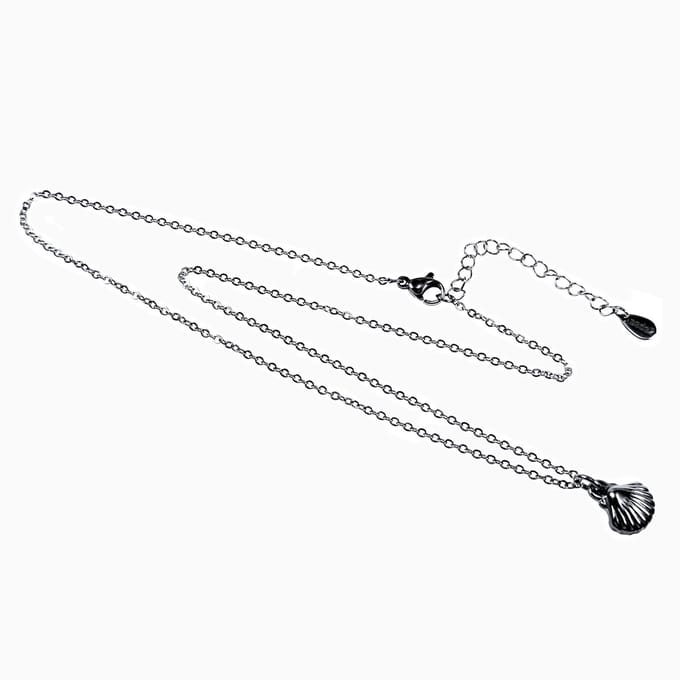 47cm Ketting met Hanger Dames - RVS - Verstelbaar - Halsketting met Schelphanger