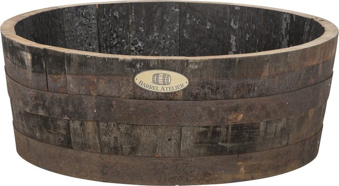 Bloembak Kuip 1/4 Whiskyvat / Plantenbak / Kruidenbak / Mini vijver