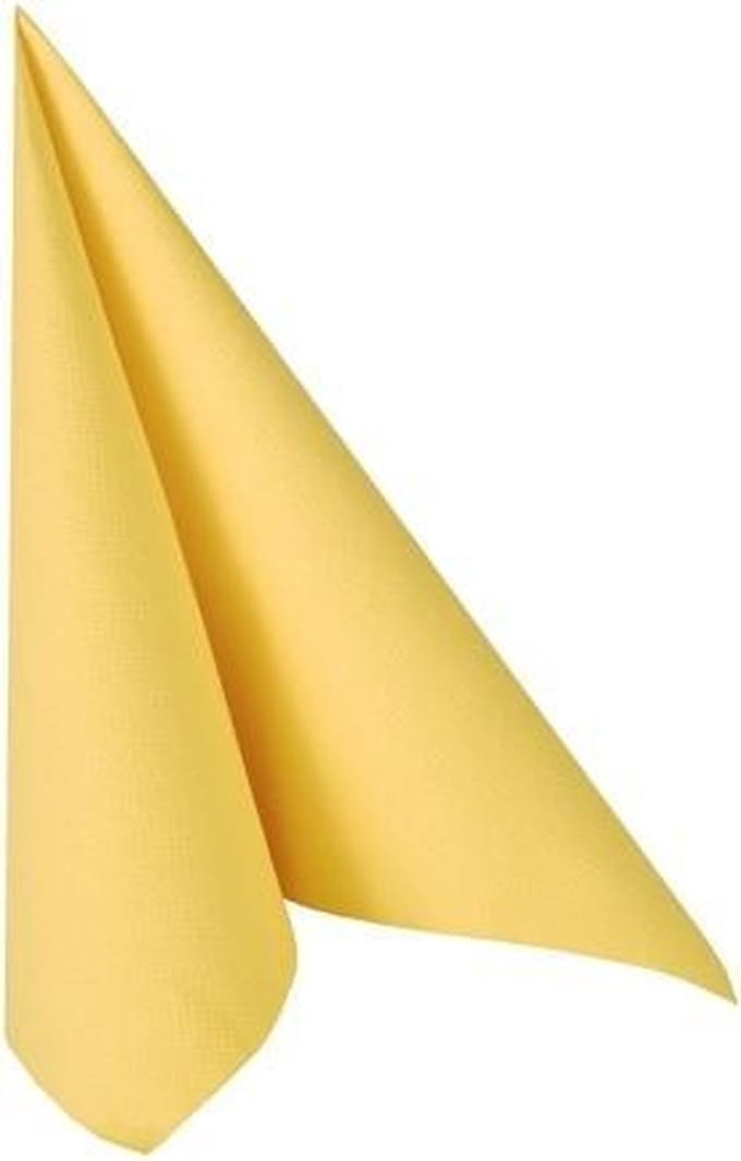 50 Servetten ROYAL Collection 1/4 vouw 40 cm x 40 cm geel